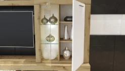Parete attrezzata moderna rovere e bianco PAI6032