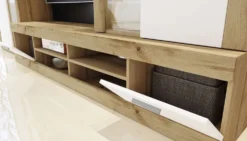 Parete attrezzata moderna rovere e bianco PAI6032