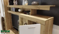 Parete attrezzata moderna rovere e bianco PAI6032