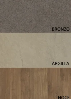 Parete attrezzata moderna 290x195 cm argilla, bronzo e noce PAL27