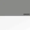 Parete attrezzata moderna 276x190 cm grigio e bianco lucido PAL16