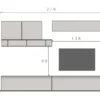 Parete attrezzata moderna 276x200 cm bronzo e noce PAL35