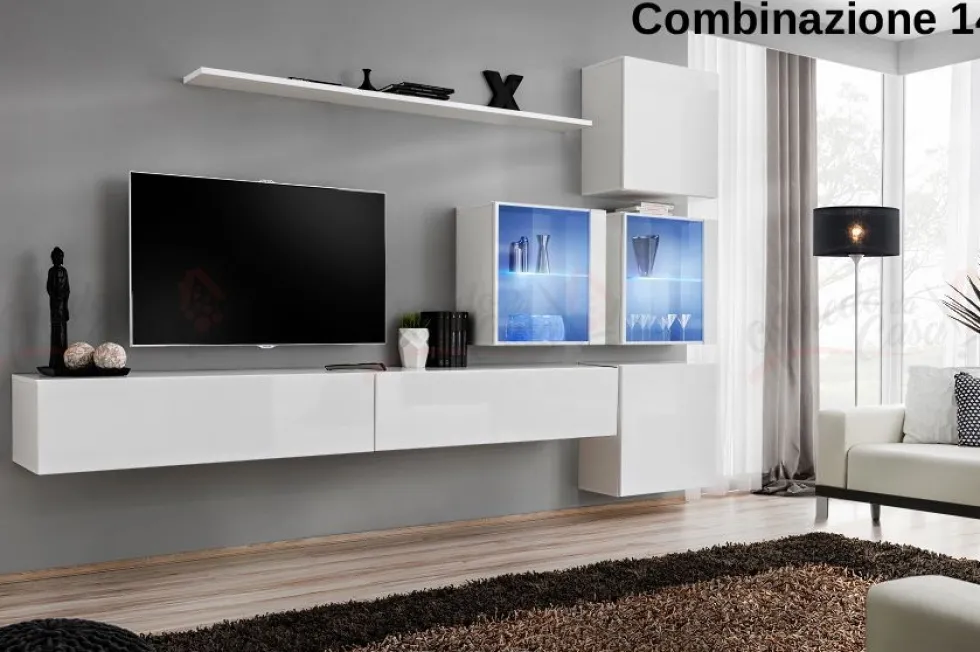 Parete attrezzata per tv sospesa PAP63