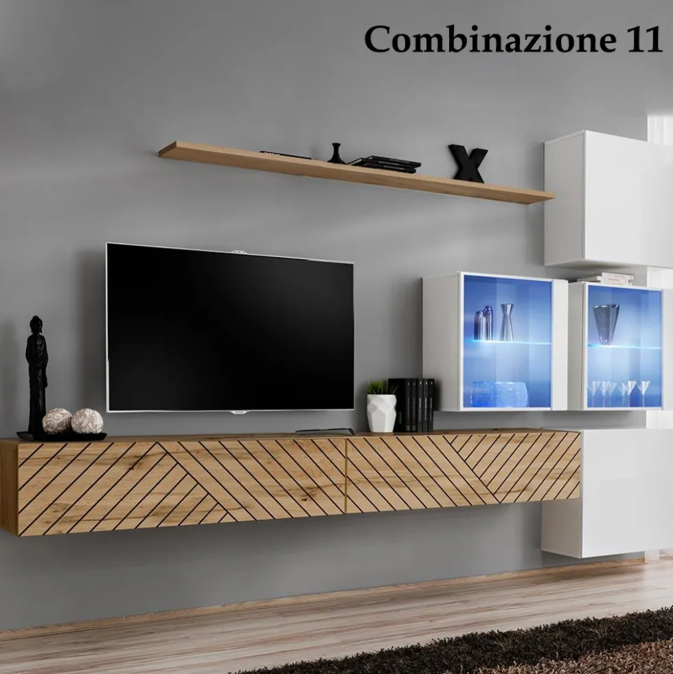 Parete attrezzata per tv sospesa PAP63