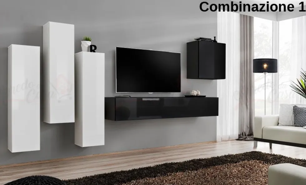 Parete attrezzata per tv sospesa PAP47