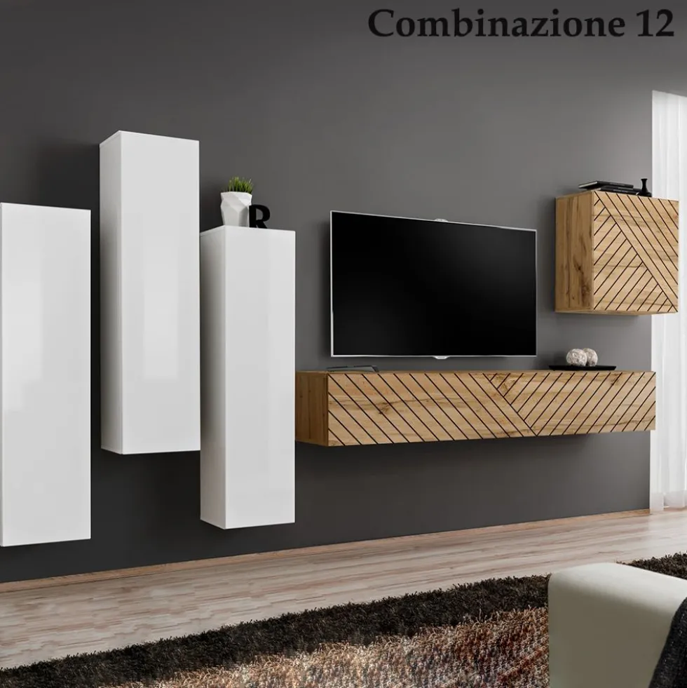 Parete attrezzata per tv sospesa PAP47