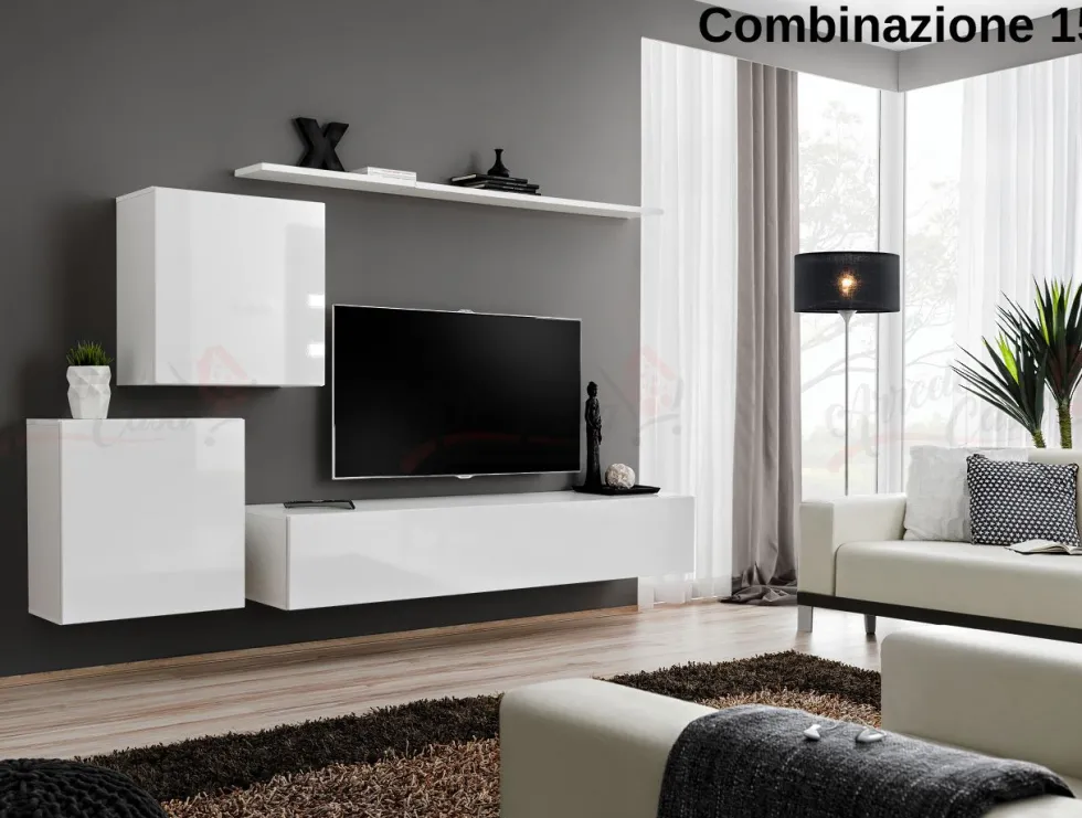 Parete attrezzata per tv sospesa PAP49