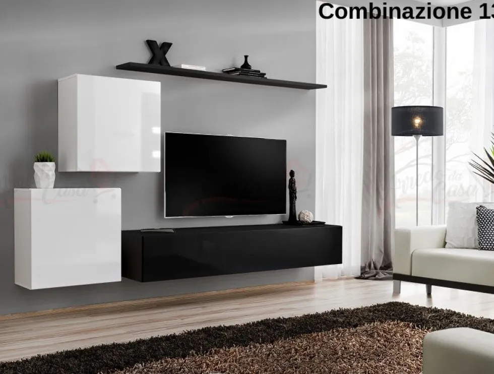 Parete attrezzata per tv sospesa PAP49