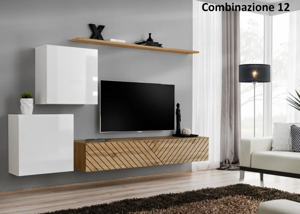 Parete attrezzata per tv sospesa PAP49