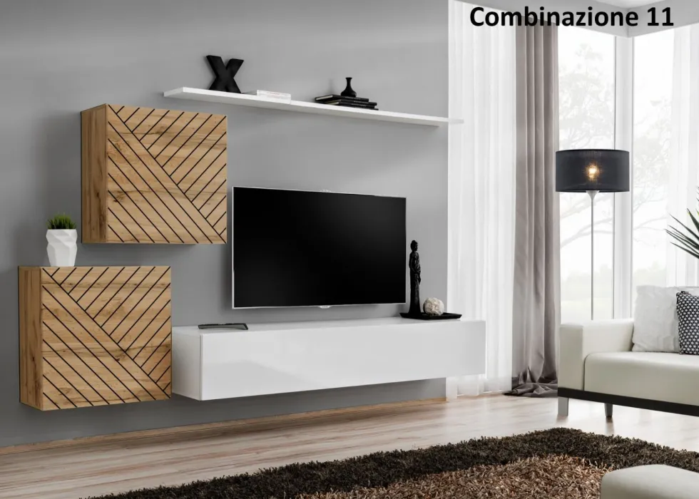 Parete attrezzata per tv sospesa PAP49
