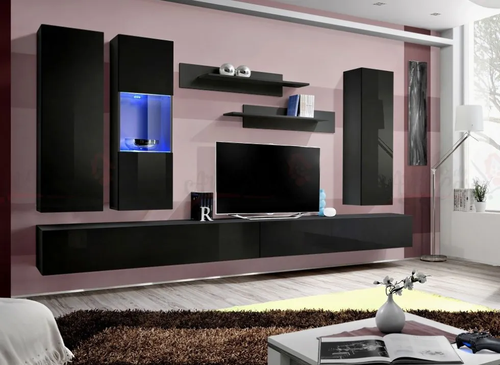 Parete attrezzata porta tv sospesa moderna PAP95