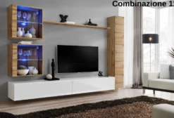 Parete attrezzata porta tv sospesa PAP62