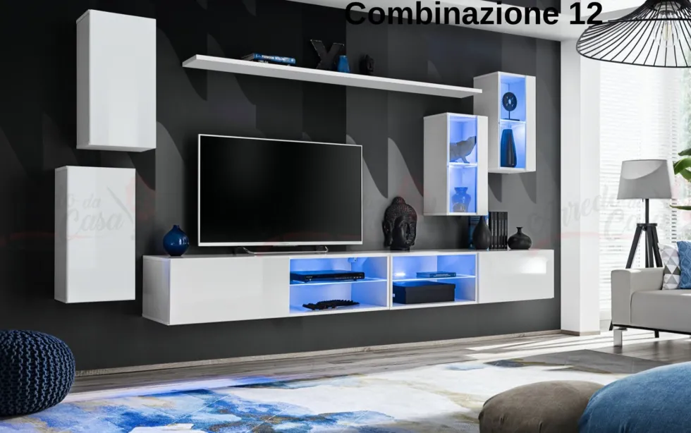 Parete attrezzata porta tv sospesa PAP71