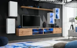 Parete attrezzata porta tv sospesa PAP71