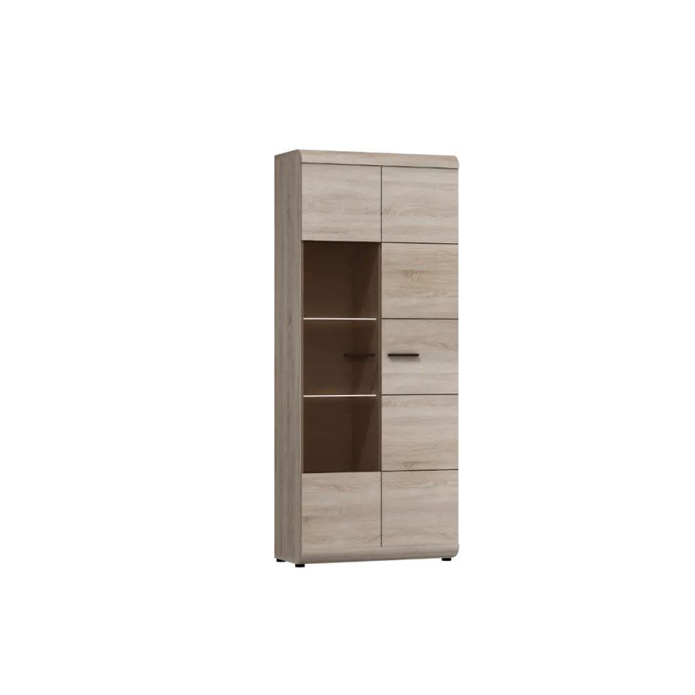 Parete attrezzata soggiorno moderna 298x194 rovere chiaro PALK6