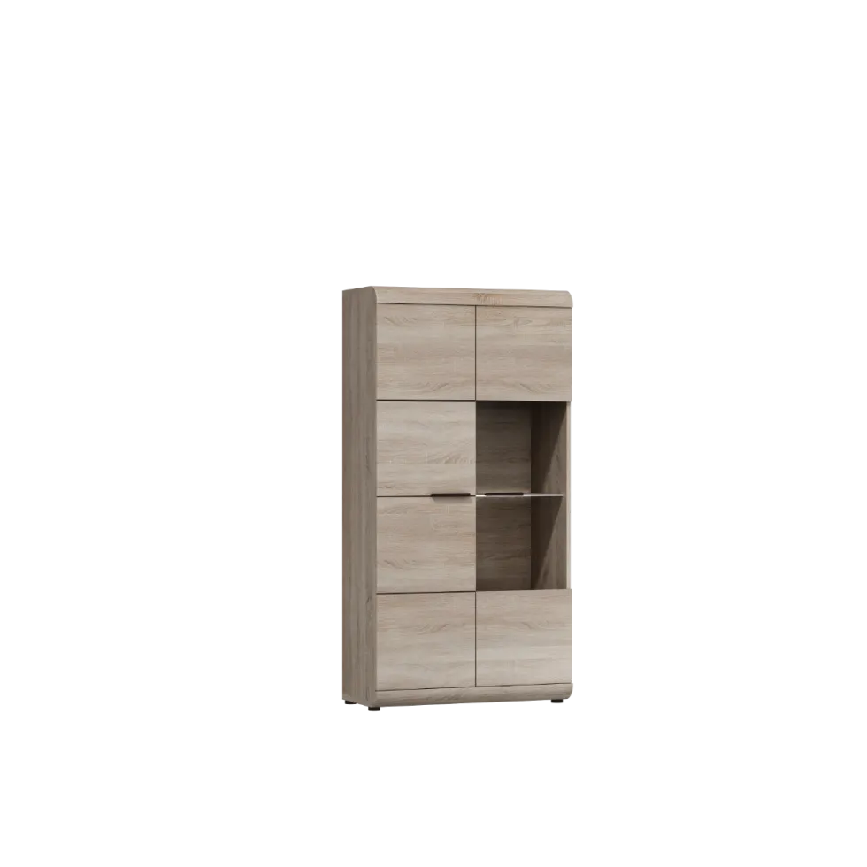 Parete attrezzata soggiorno moderna 298x194 rovere chiaro PALK6