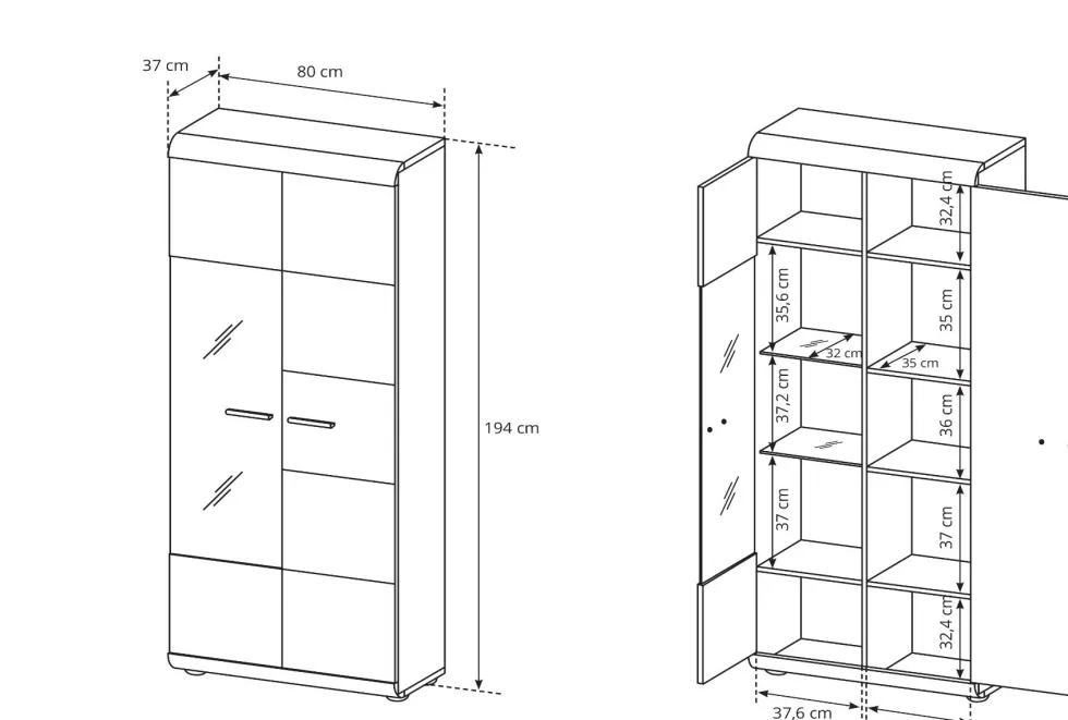 Parete attrezzata soggiorno moderna 298x194 rovere chiaro PALK6