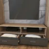Parete attrezzata soggiorno rovere e grigio PAI25