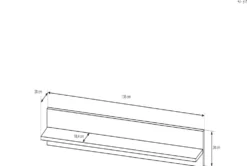 Parete attrezzata soggiorno moderna con luci LED 270x193 bianca con dettagli rovere PALK4