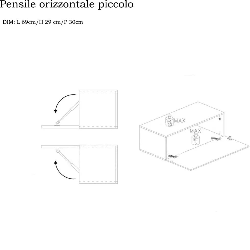 Parete attrezzata soggiorno 276x190 cm argilla, bronzo e rovere PAL49