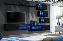 Parete attrezzata sospesa moderna PAP70