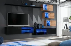 Parete attrezzata sospesa moderna PAP70
