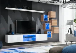 Parete attrezzata sospesa moderna PAP67