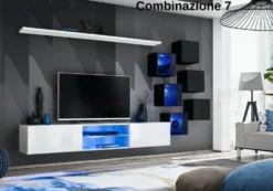 Parete attrezzata sospesa moderna PAP67