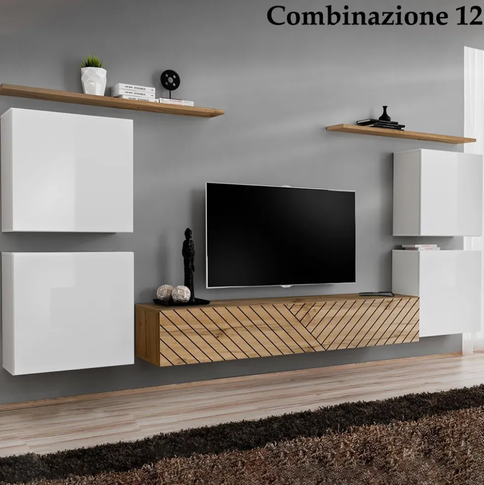 Parete attrezzata sospesa moderna PAP48