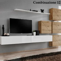 Parete attrezzata sospesa moderna PAP53