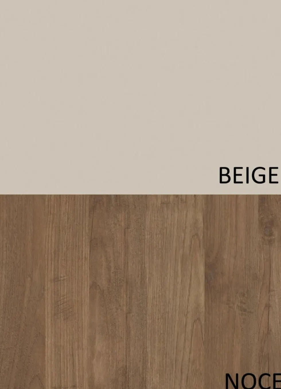 Parete attrezzata sospesa 223x195 cm beige e noce PAL76