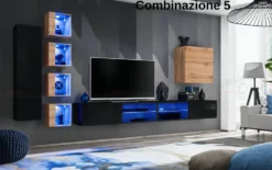 Parete per soggiorno sospesa PAP72
