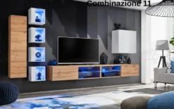 Parete per soggiorno sospesa PAP72