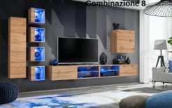 Parete per soggiorno sospesa PAP72