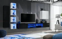 Parete per soggiorno sospesa PAP72