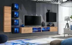 Parete per soggiorno sospesa PAP72