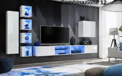 Parete per soggiorno sospesa PAP72