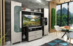 Parete porta tv per soggiorno modello SU15