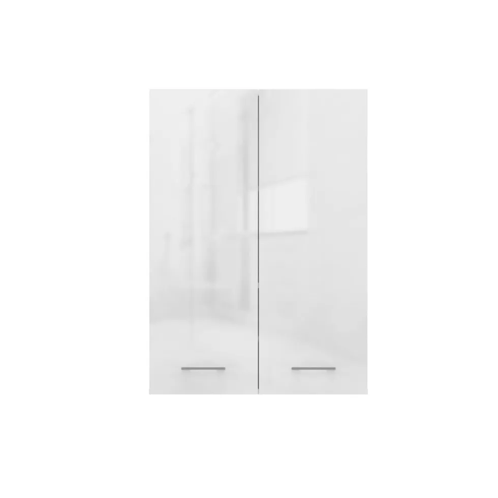 Pensile bagno moderno 64x90 cm con 4 ripiani bianco lucido PBT5