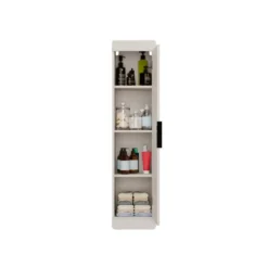Pensile bagno piccolo 31,5x135x30 cm con anta reversibile cashmere PBT8