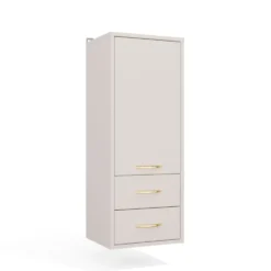 Pensile bagno sospeso 34x90x30 cm con 2 cassetti cashmere PBT1