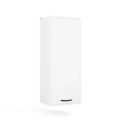 Pensile bagno sospeso 34x90x30 cm con anta battente bianco opaco PBT3