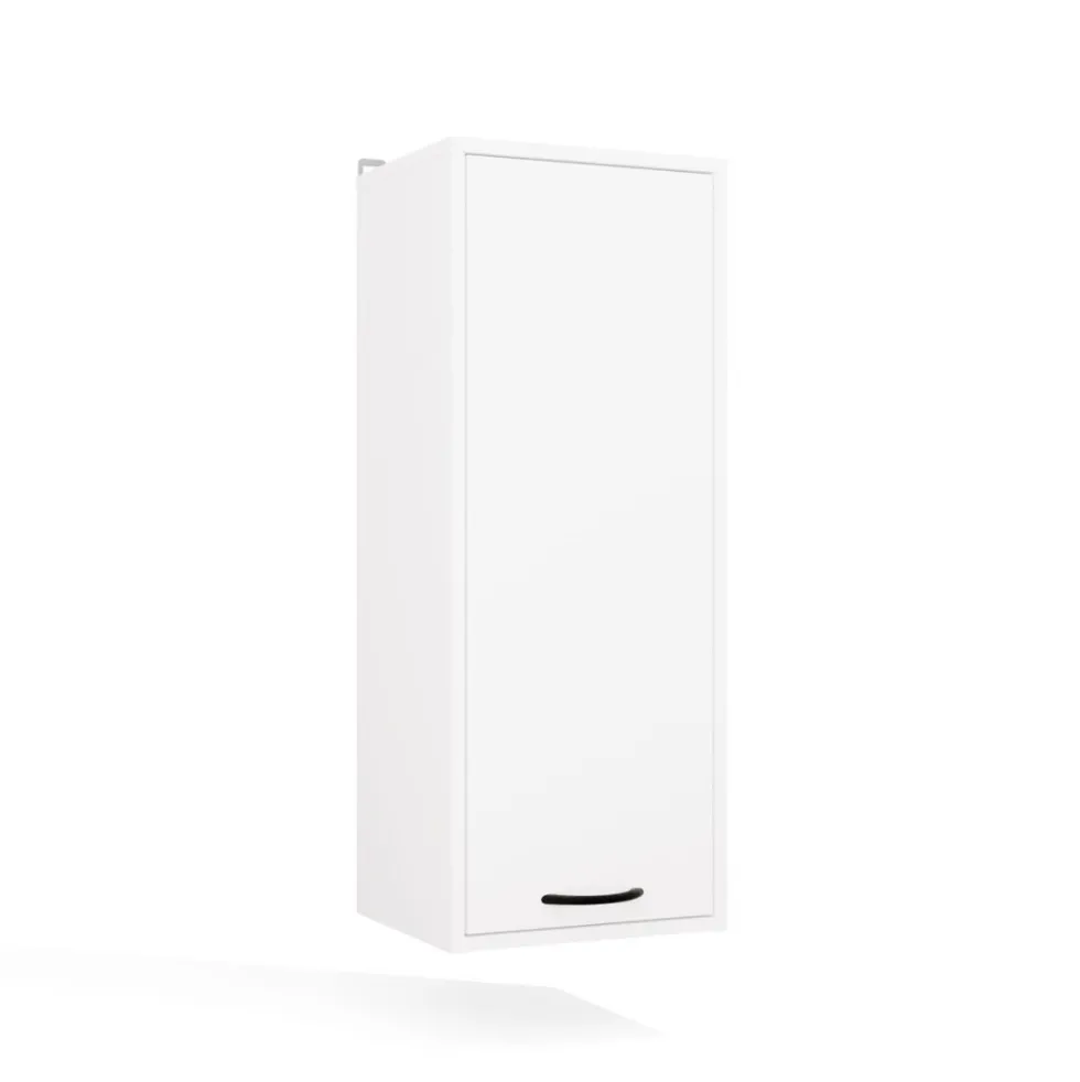 Pensile bagno sospeso 34x90x30 cm con anta battente bianco opaco PBT3