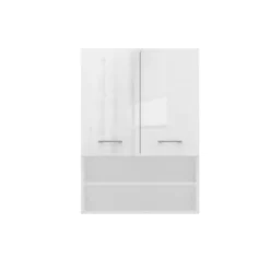 Pensile bagno sospeso 64x90x30 cm doppia anta bianco lucido PBT6