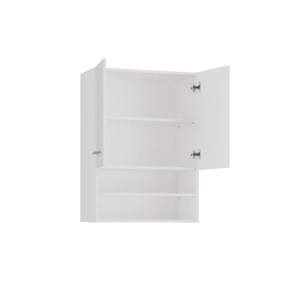 Pensile bagno sospeso 64x90x30 cm doppia anta bianco opaco PBT6