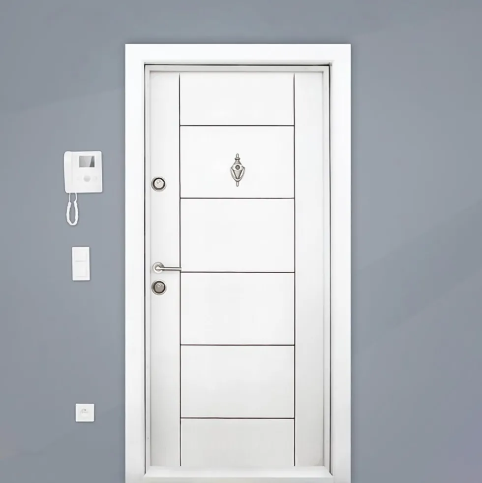 Porta Blindata Bianca Laminata 92x200 PL7