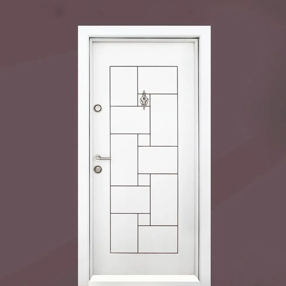 Porta Blindata Bianca Laminata 92x200 PL2