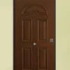 Porta blindata da esterno acciaio INOX in vetroresina noce 90x210 PB228