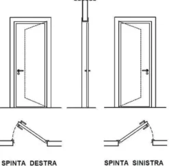 Porta blindata da esterno a due ante con vetro grigio e laminato diversi colori 90+30x210 PB344