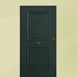 Porta blindata da esterno digitale in vetroresina e laminato noce 90x210 PB307